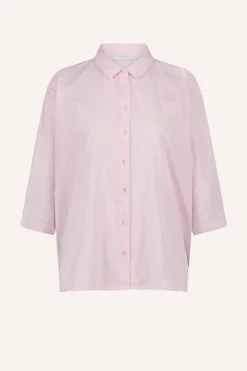 By bar Blouses*norel pink pinstripe blouse | pink pin stripe