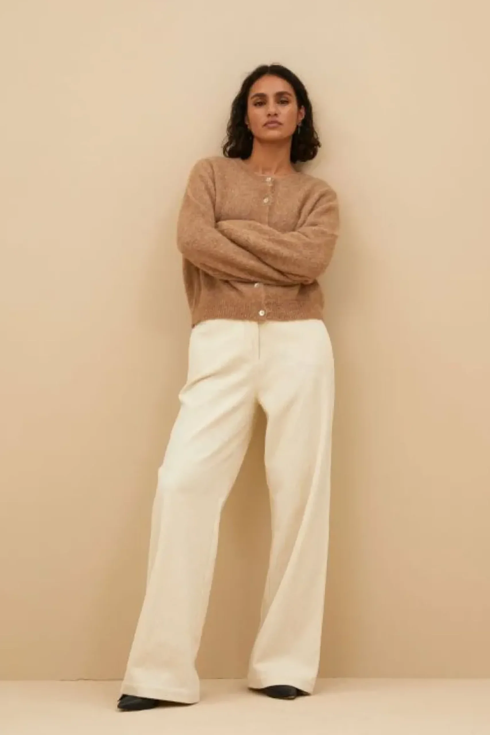 By bar Broeken*odin cord pants | sand shell