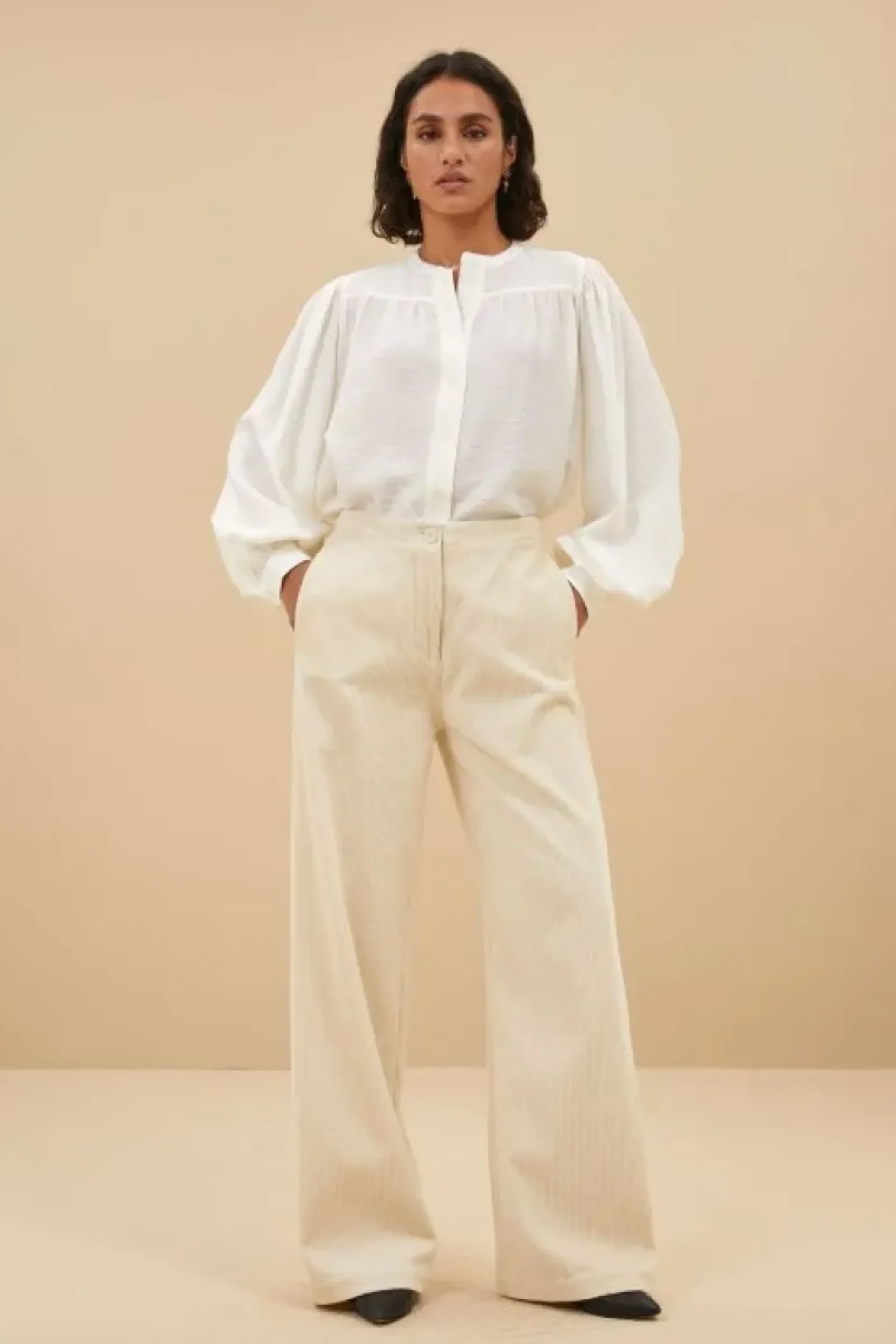 By bar Broeken*odin cord pants | sand shell