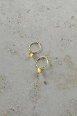 By bar Oorbellen*PD leave hoop earring | gold