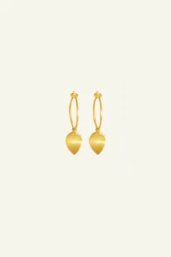 By bar Oorbellen*PD leave hoop earring | gold