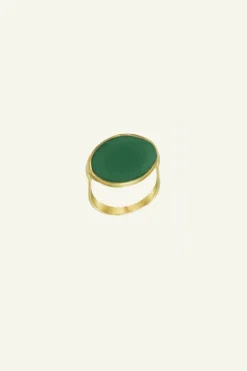 By bar Sieraden*PD OVAL RING | green