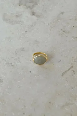 By bar Sieraden*PD OVAL RING | grey