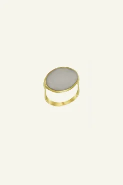 By bar Sieraden*PD OVAL RING | grey