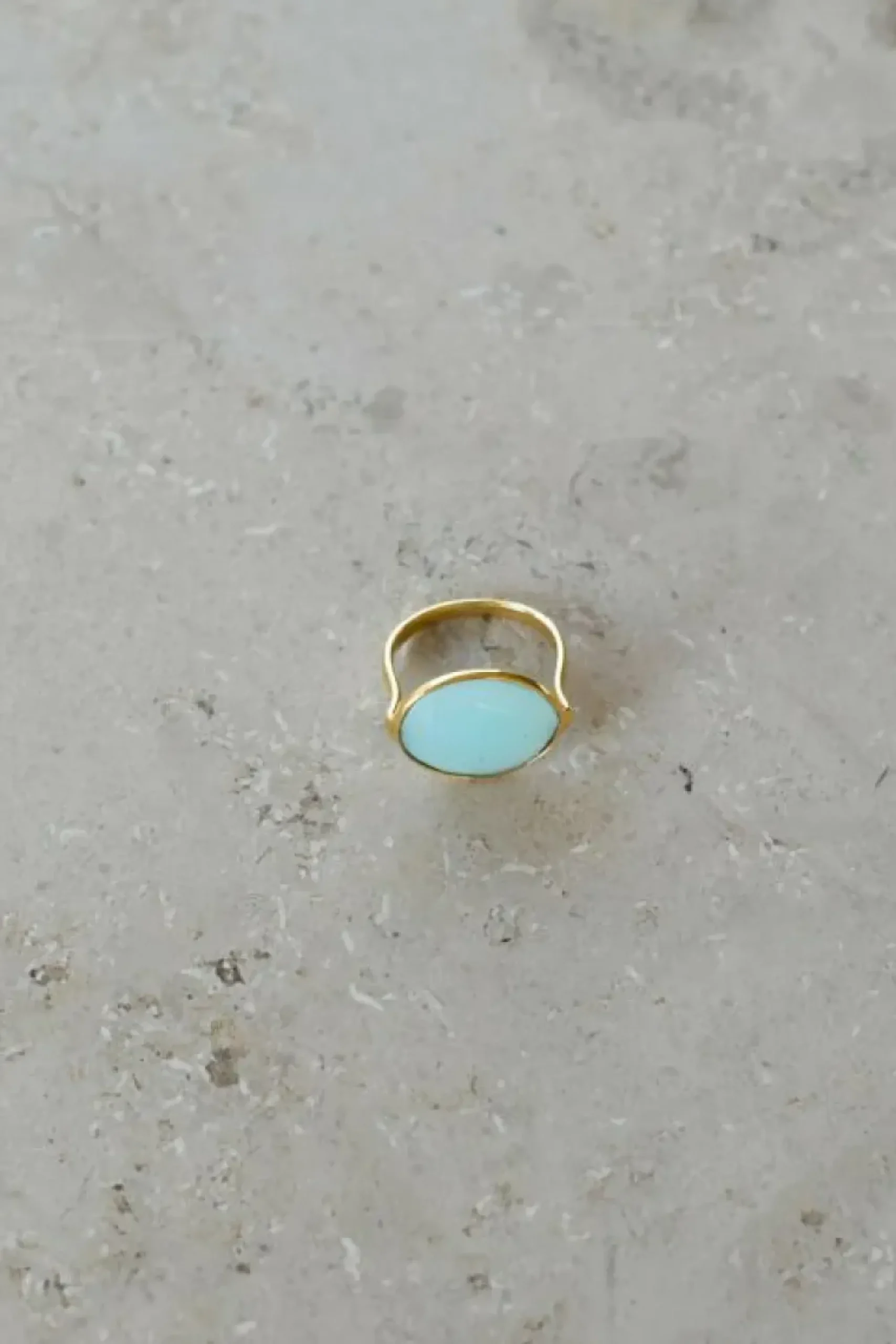 By bar Sieraden*PD OVAL RING | light blue