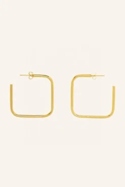 By bar Oorbellen|Sieraden*pd squared earring M | gold