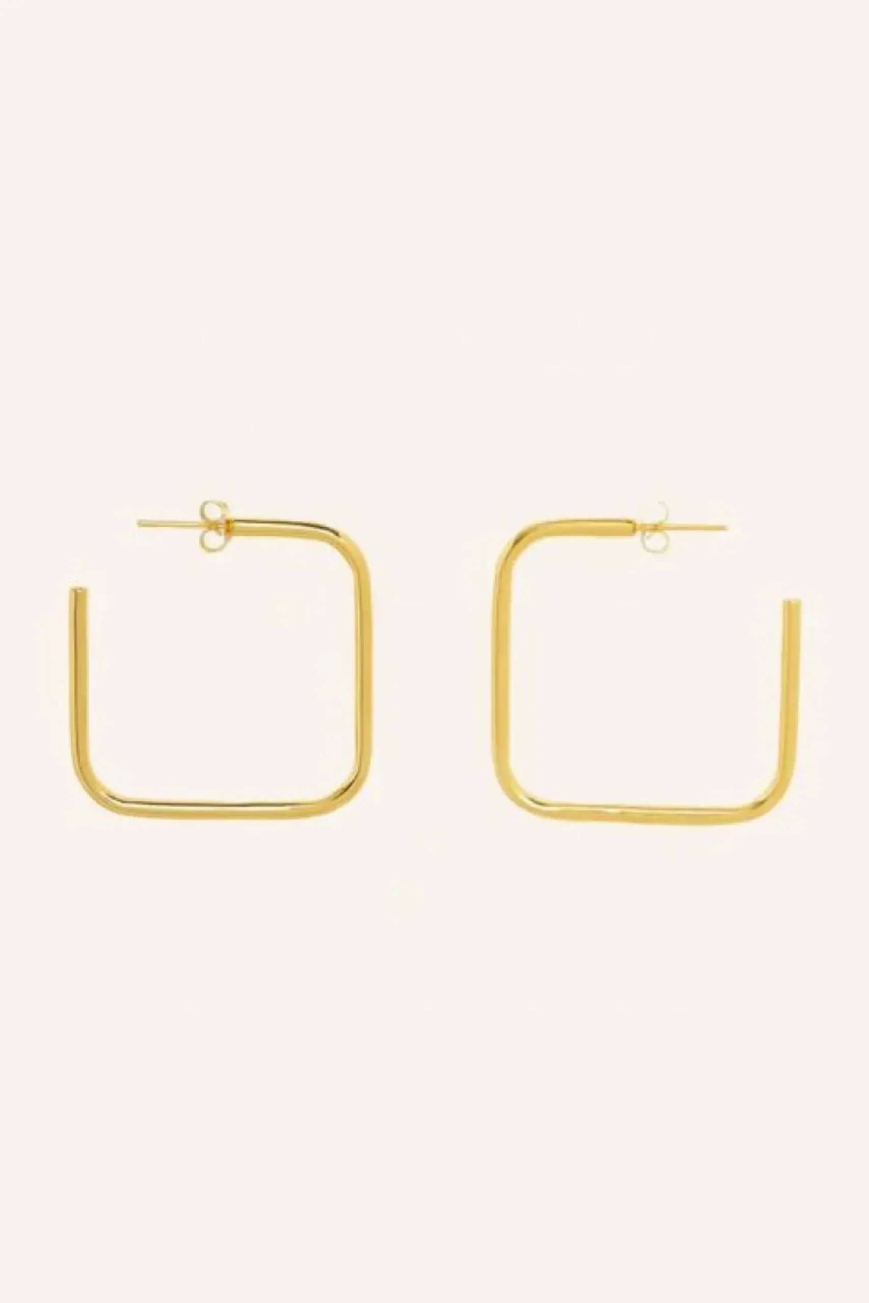 By bar Oorbellen|Sieraden*pd squared earring M | gold
