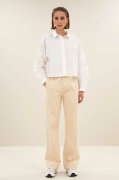 By bar Blouses*penny poplin blouse | white