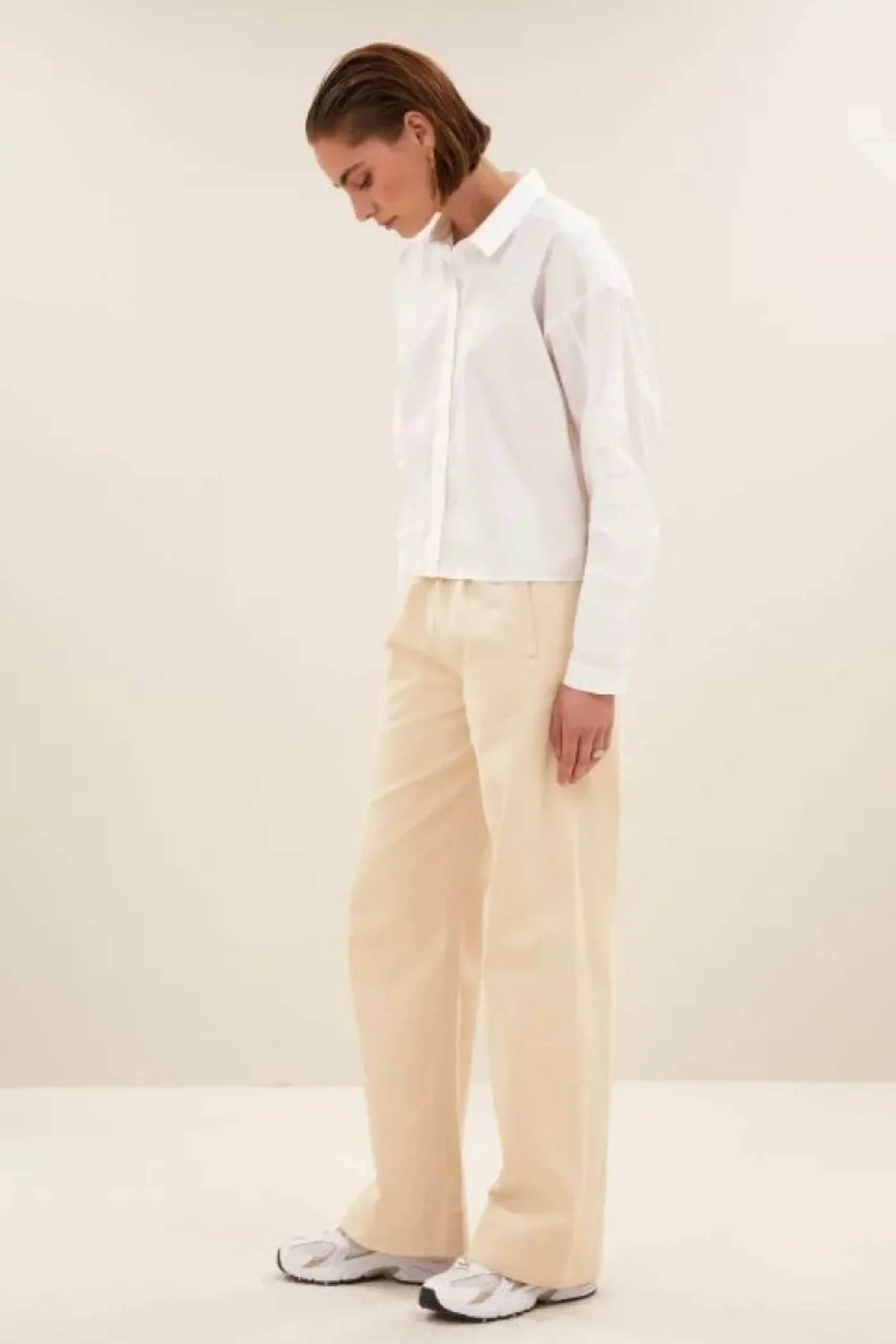 By bar Blouses*penny poplin blouse | white