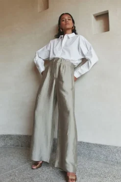 By bar Blouses*penny poplin blouse | white