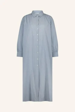 By bar Jurken*pin stripe shirt dress | indi grey