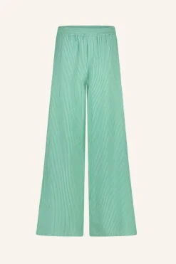 By bar Broeken*randy green stripe pants | green seer stripe