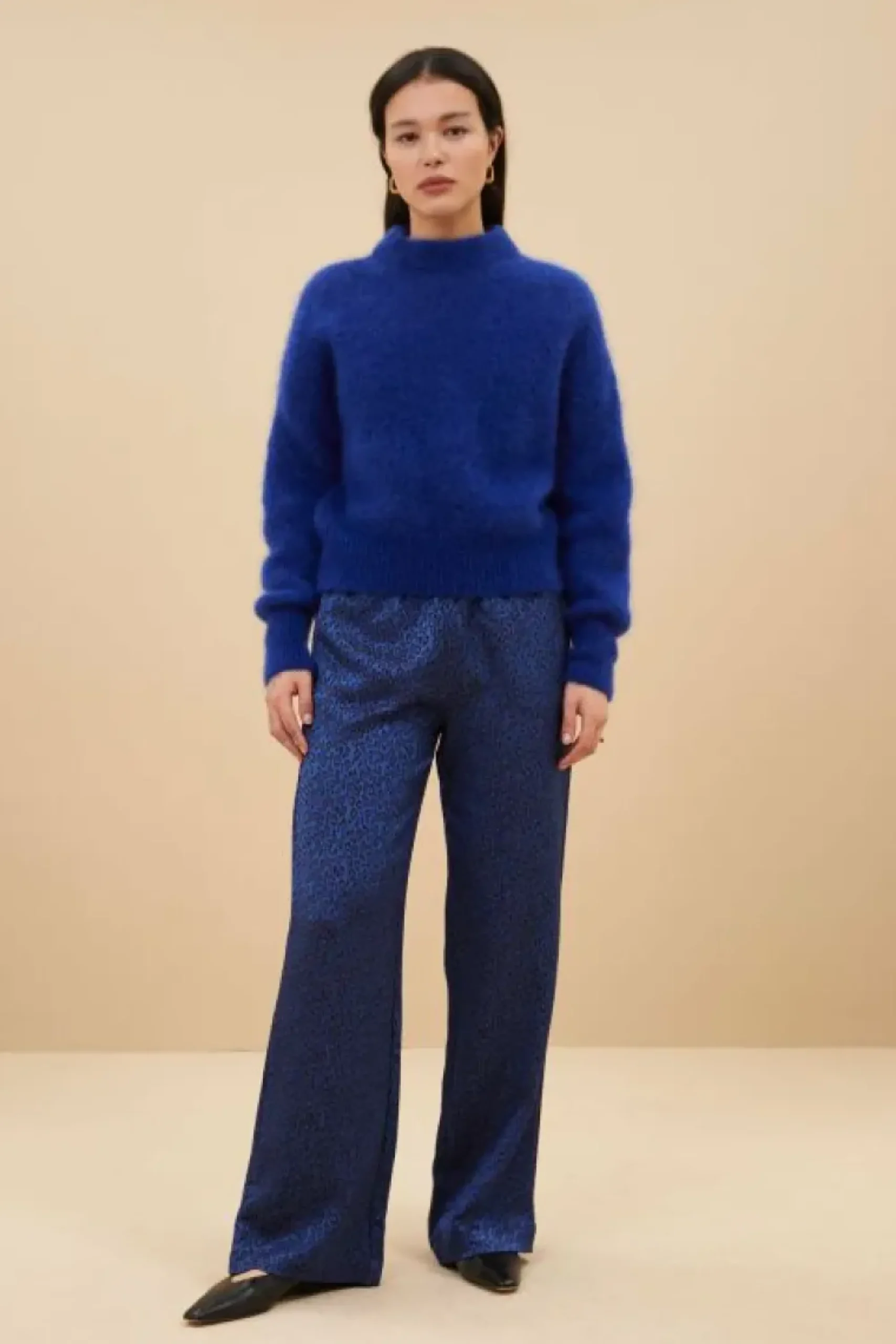 By bar Broeken*robyn blue cheetah pants | blue cheetah print