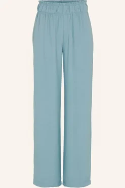 By bar Broeken*robyn satin stripe pant | ocean