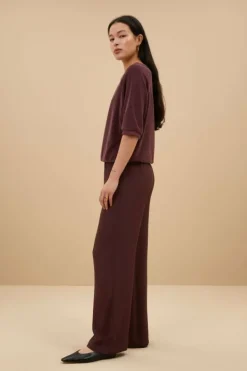 By bar Broeken*robyn viscose pants | pecan