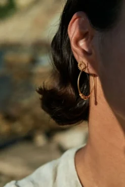 By bar Oorbellen|Sieraden*ruby stud earring | gold