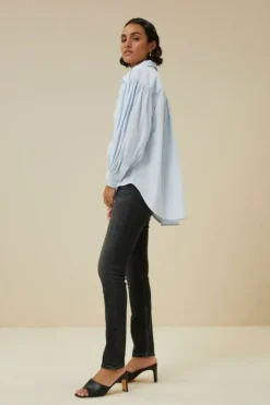 By bar Blouses*sarah chambray blouse | light blue