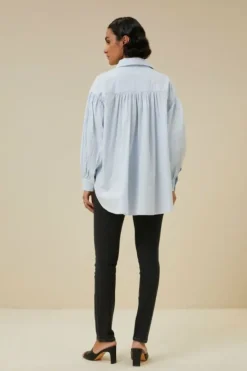 By bar Blouses*sarah chambray blouse | light blue