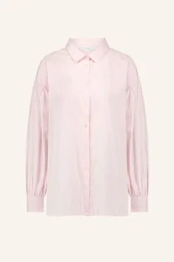 By bar Blouses*sarah pink pinstripe blouse | pink pin stripe