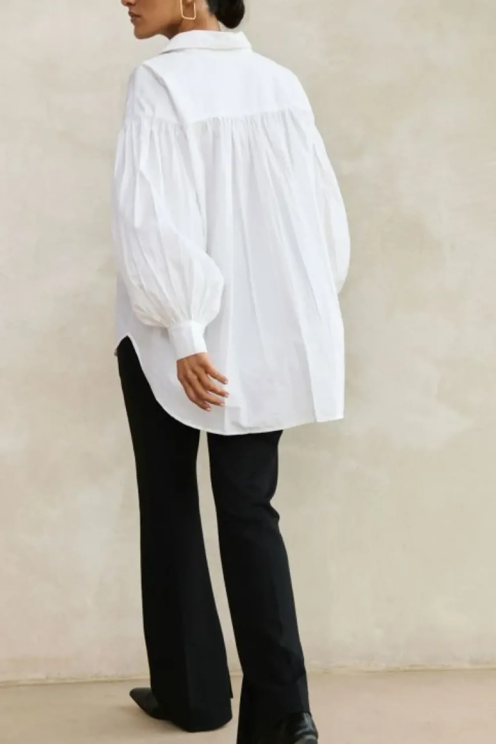 By bar Blouses*sarah poplin blouse | white