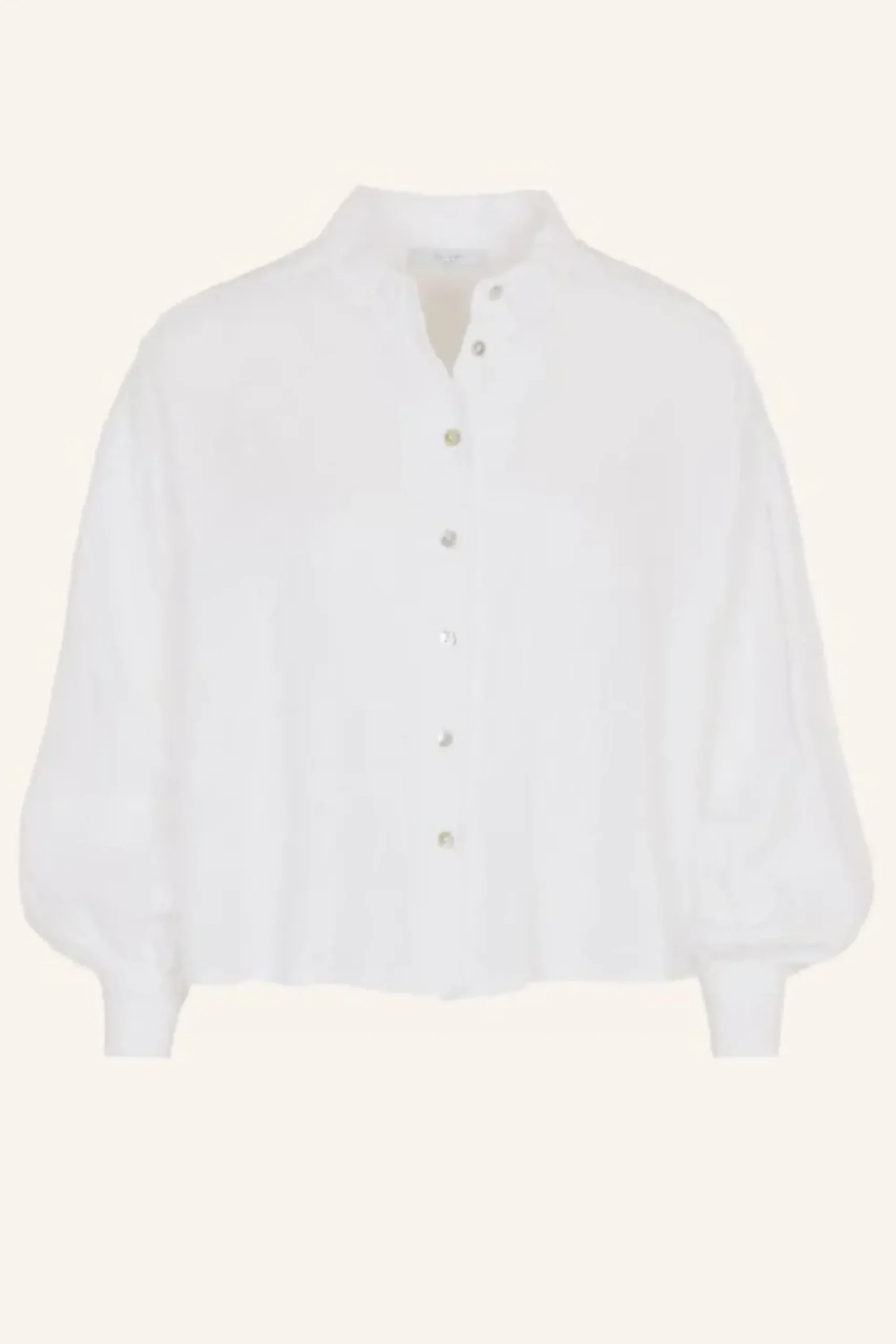 By bar Blouses*sarah short linen blouse | bright white