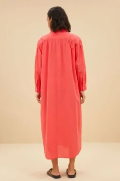 By bar Jurken*shirt dress | poppy red