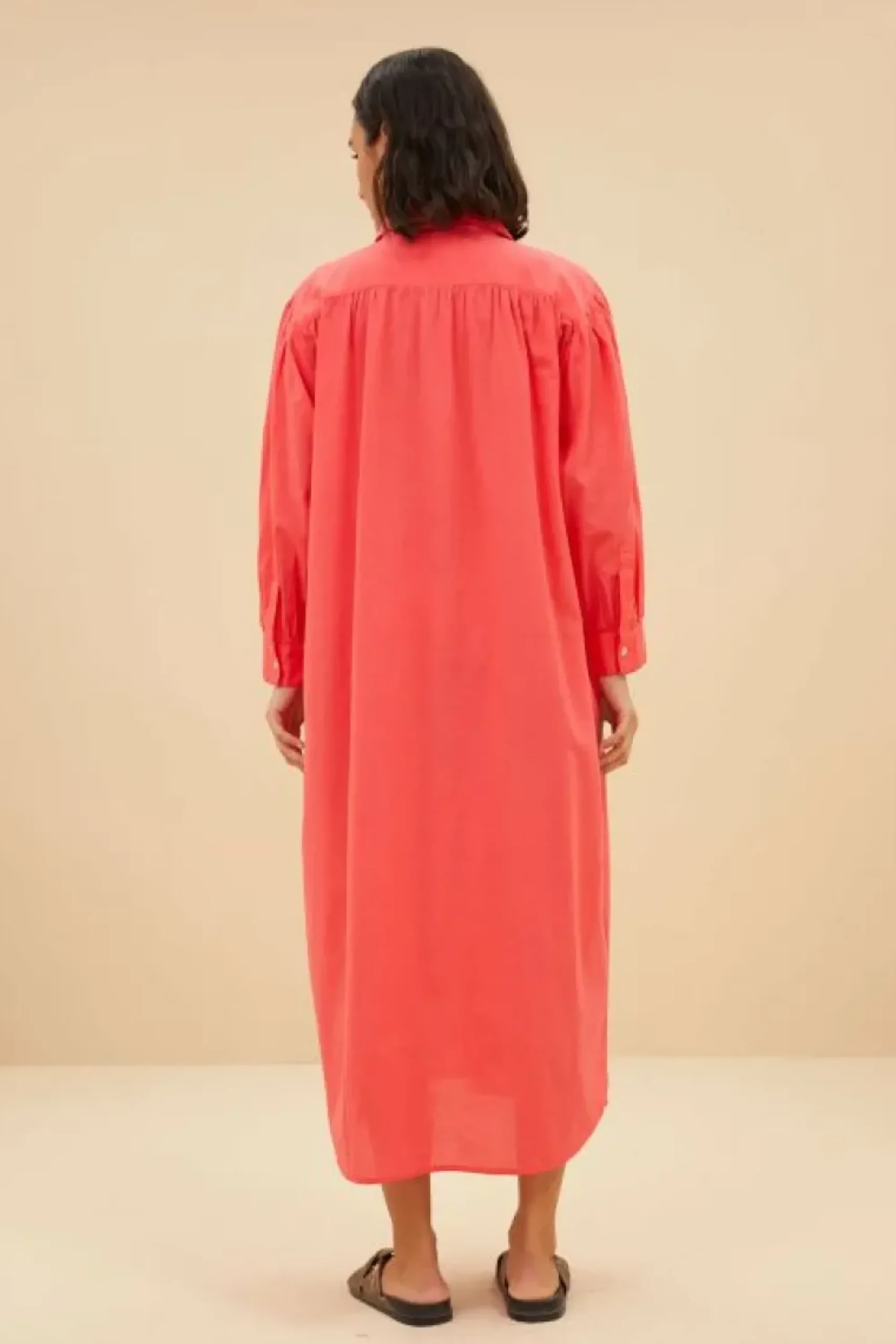 By bar Jurken*shirt dress | poppy red