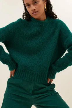By bar Truien*sonny bulky pullover | peacock green