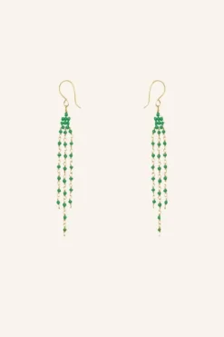 By bar Oorbellen|Sieraden*sterre earring | green