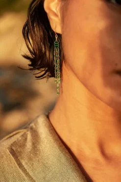 By bar Oorbellen|Sieraden*sterre earring | green