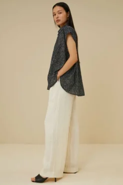 By bar Blouses*stevie paper blouse | paper print