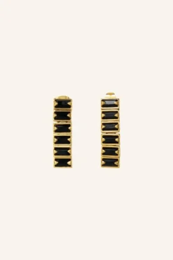 By bar Oorbellen*strass earring | black