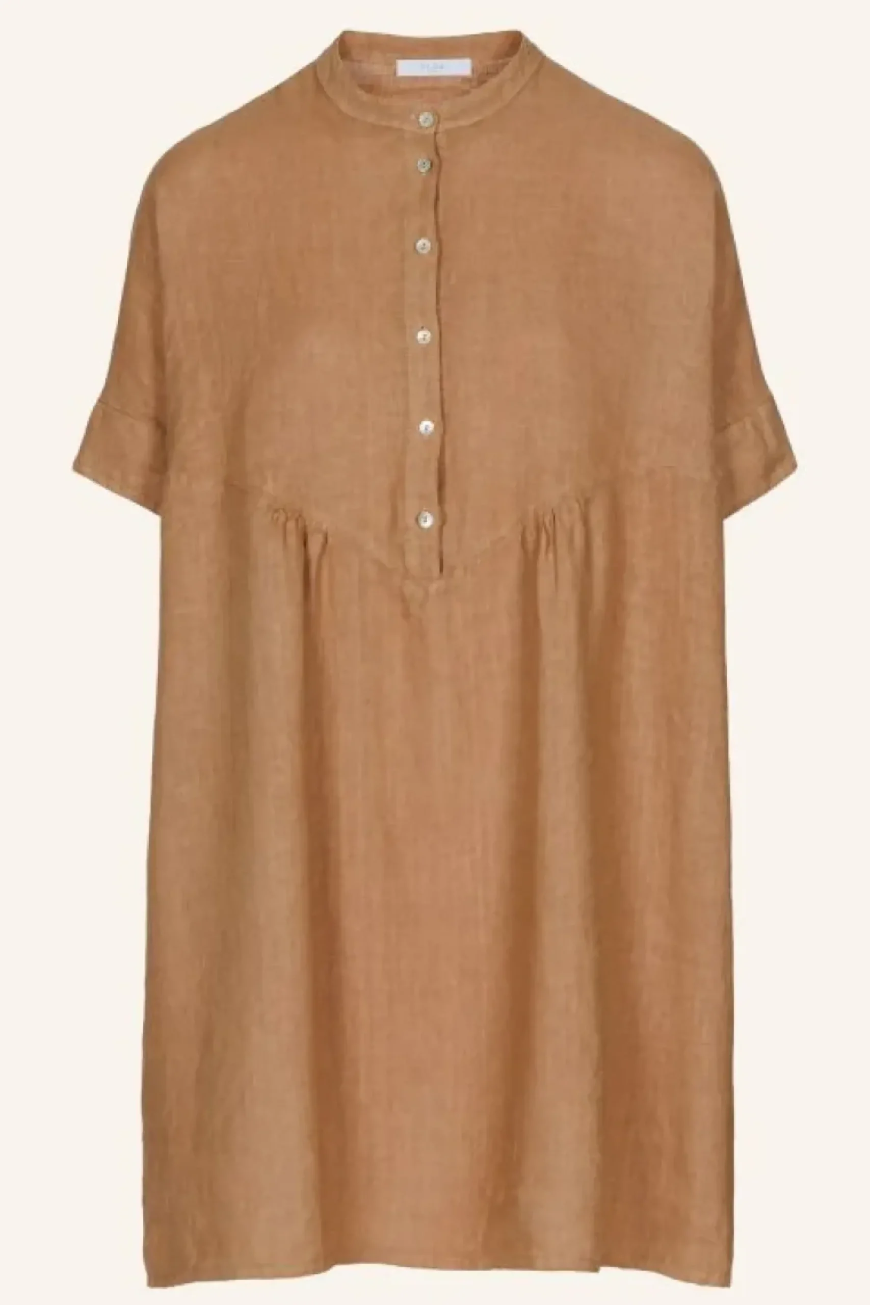 By bar Jurken*tais linen dress | caramello