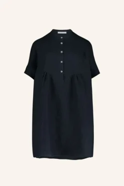 By bar Jurken*tais linen dress | midnight