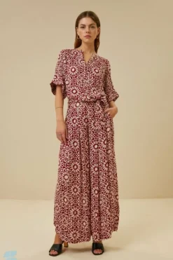 By bar Broeken*wanda sunflower pant | sunflower print