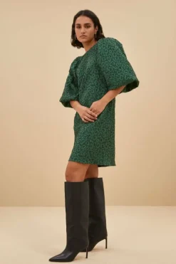 By bar Jurken*zasu leo dress | green panter print